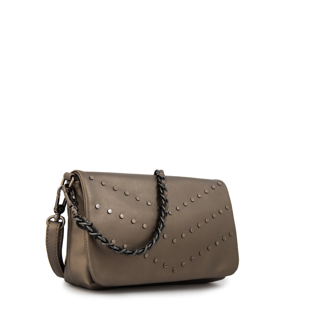 Crossbody Huber Plateado Oscuro