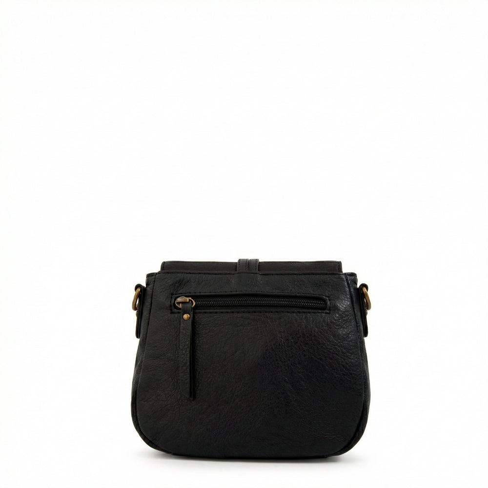 Crossbody Indonesia Gamuzado Negro
