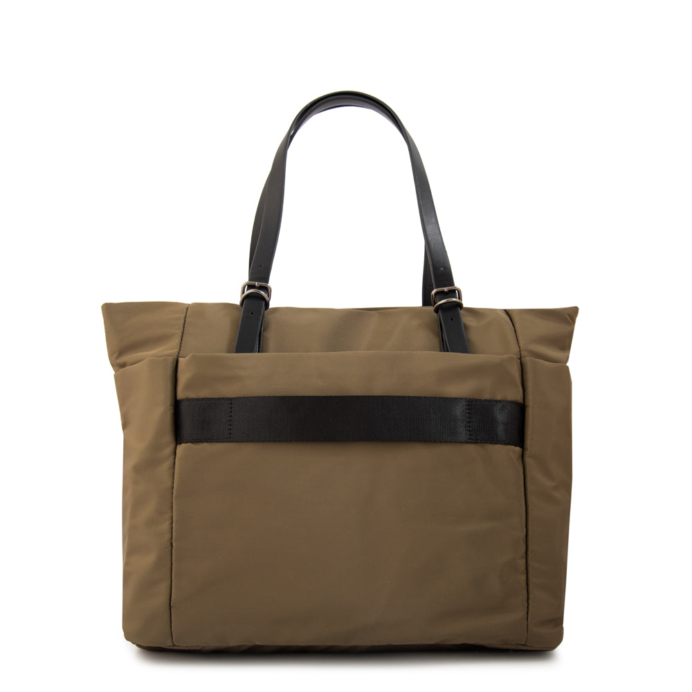 Cartera Dos Asas Porta Laptop Irina Verde Oscuro