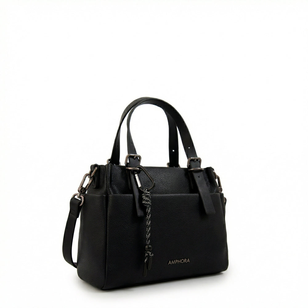 Crossbody Julia Granulado Negro