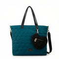 Cartera Dos Asas Juliet Nylon Petroleo