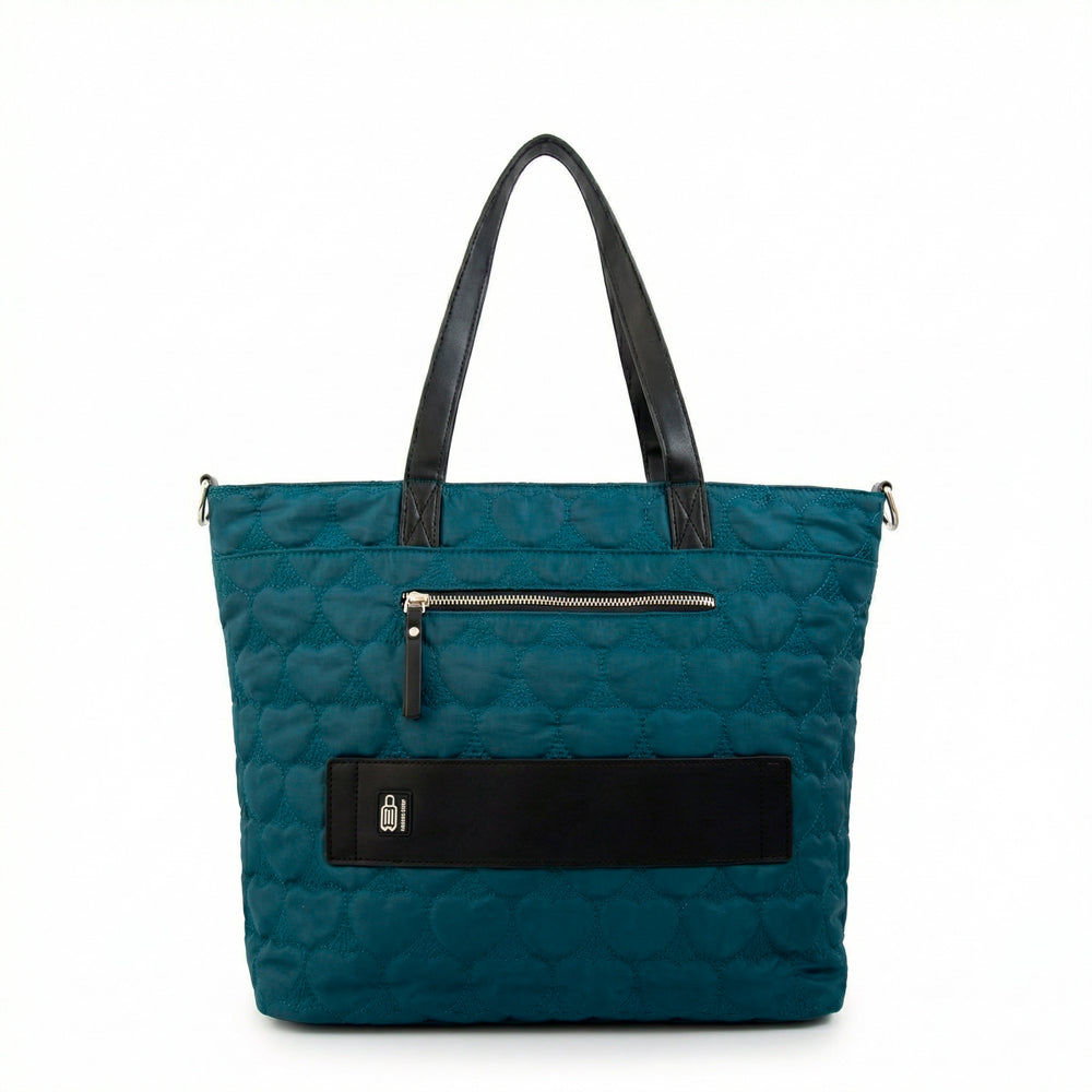 Cartera Dos Asas Juliet Nylon Petroleo