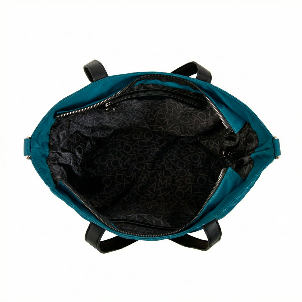 Cartera Dos Asas Juliet Nylon Petroleo