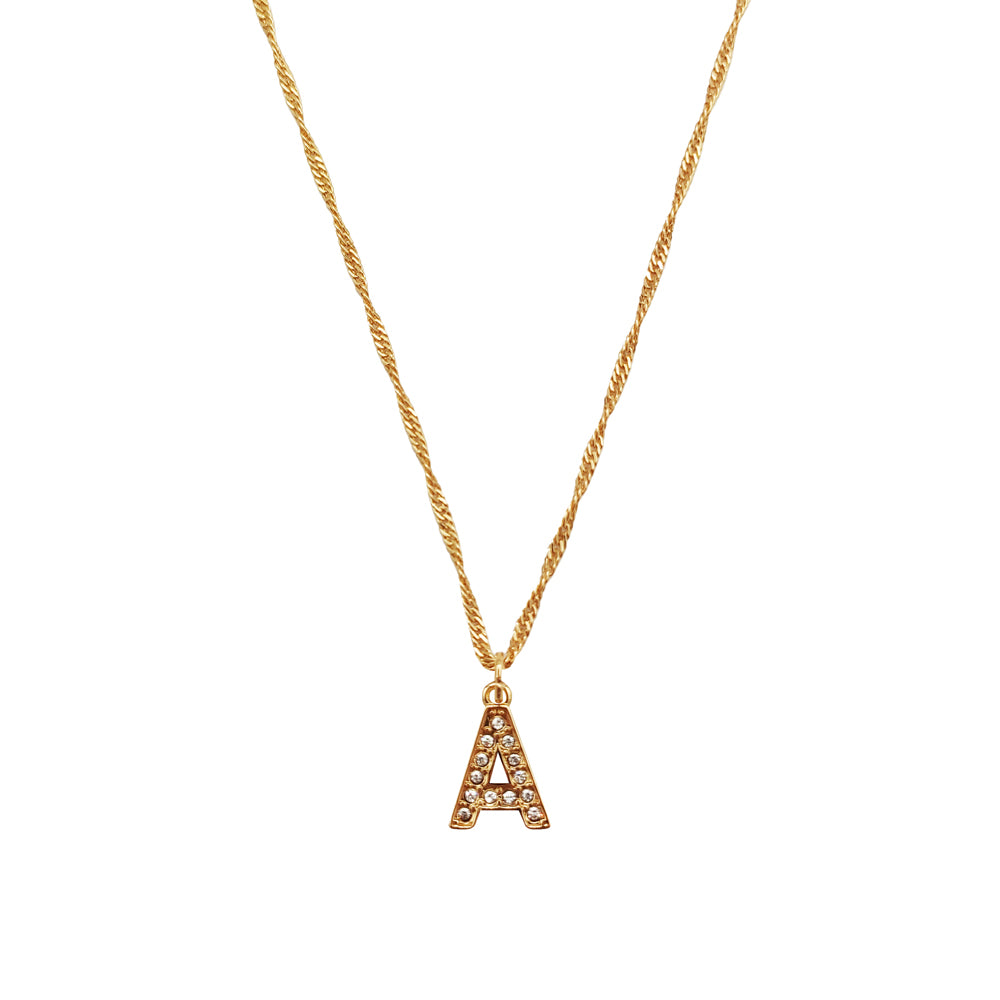 Collar Letra A Dorado
