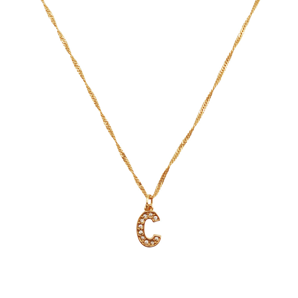 Collar Letra C Dorado