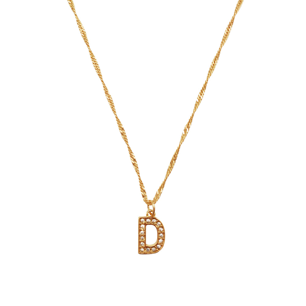 Collar Letra D Dorado