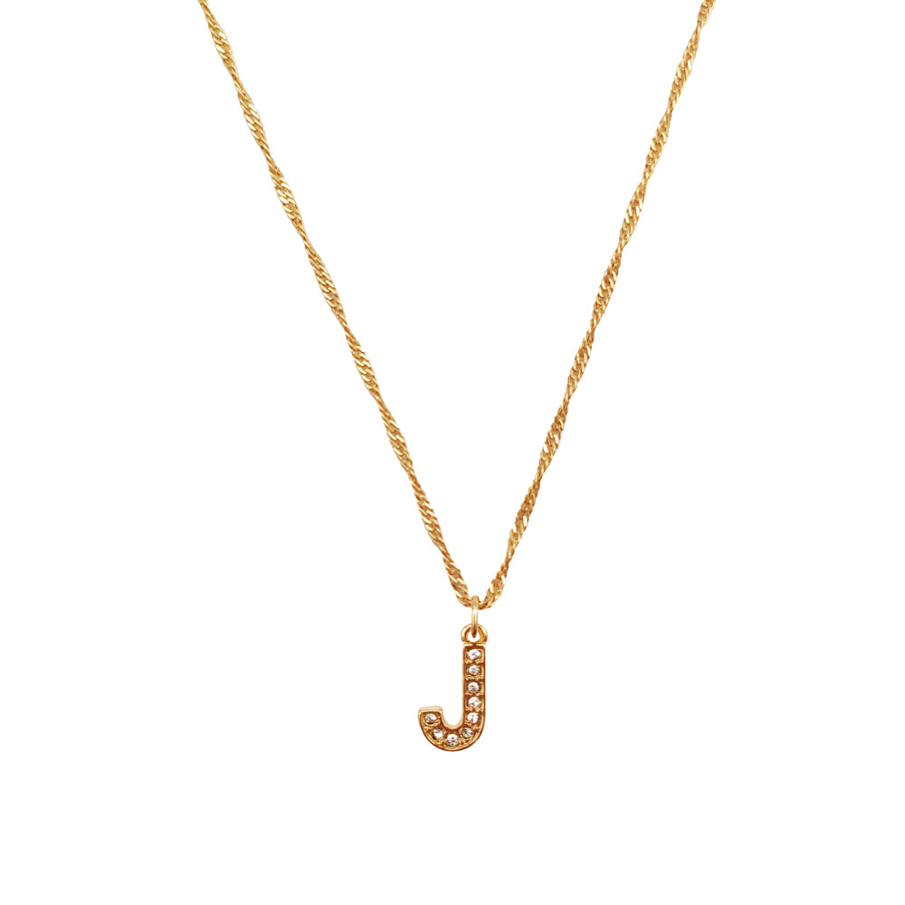 Collar Letra J Dorado