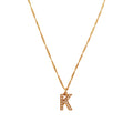 Collar Letra K Dorado