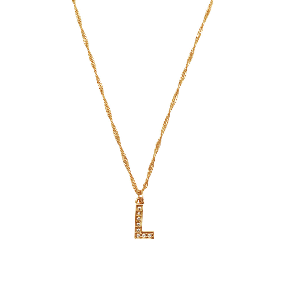 Collar Letra L Dorado