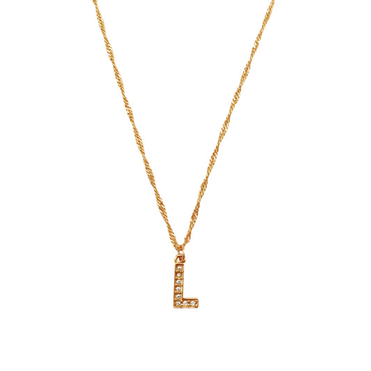 Collar Letra L Dorado