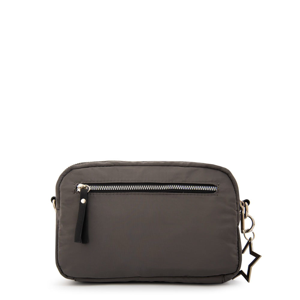 Crossbody Liliana Nylon Gris Oscuro
