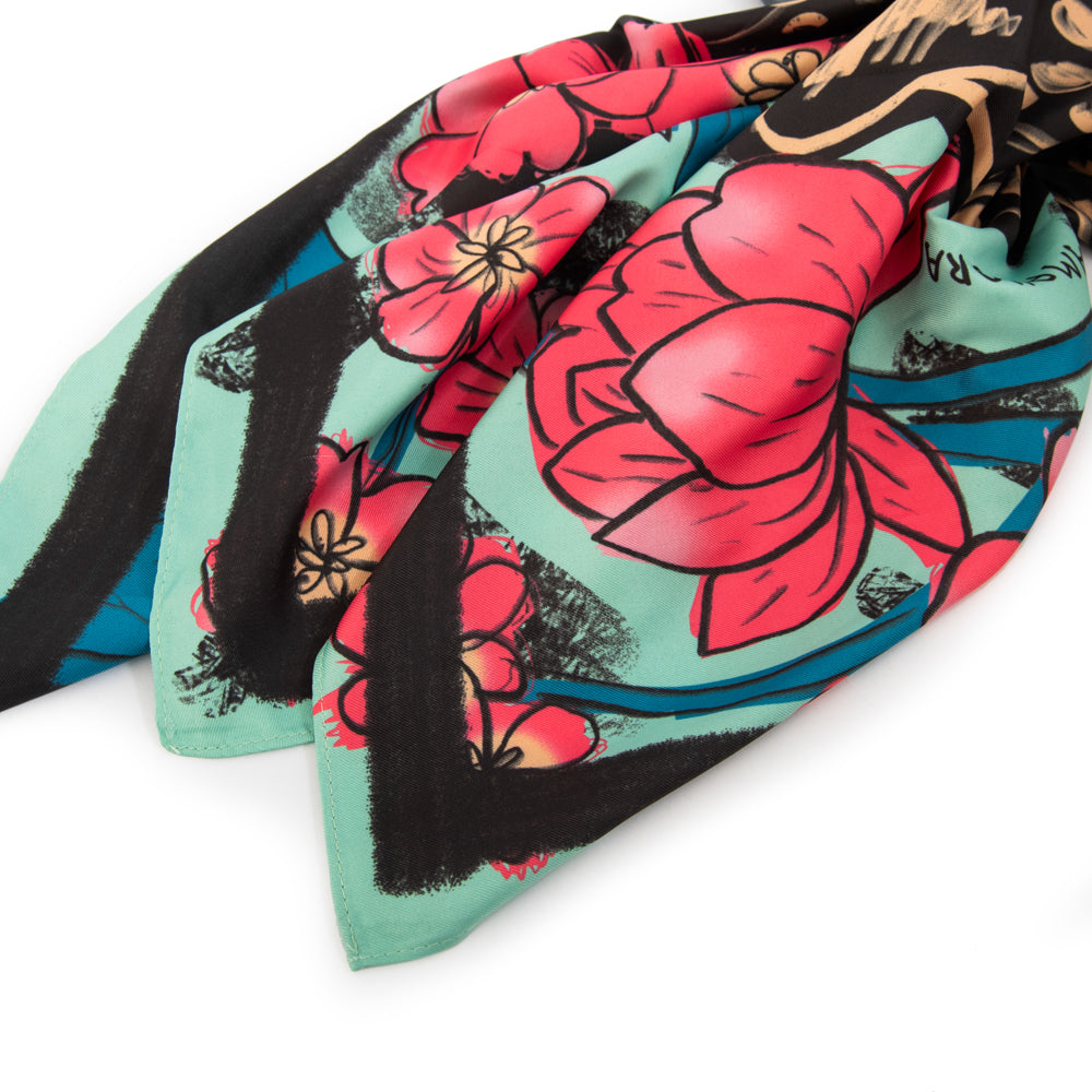 Pañuelo Lotus Negro