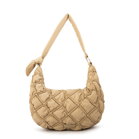 Cartera Oval Louisa Beige