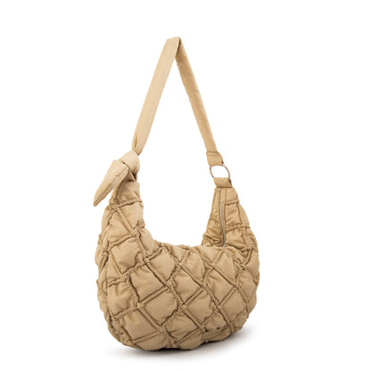 Cartera Oval Louisa Beige