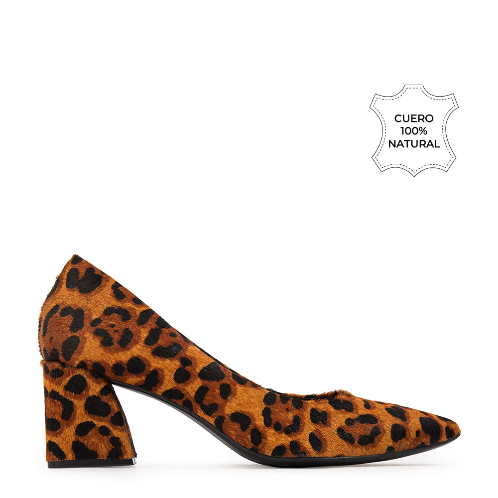 Zapato Luna Negro Animal Print
