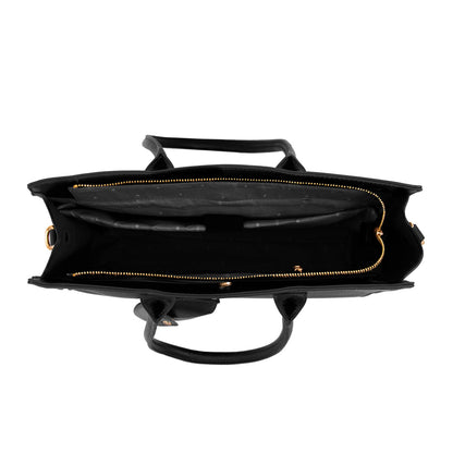 Cartera Dos Asas Porta Laptop Mabel Negro