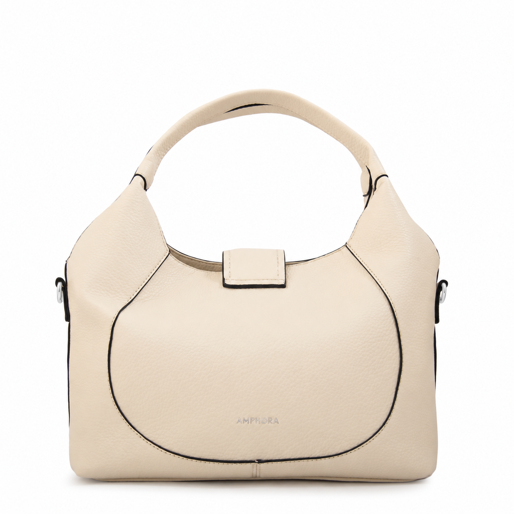 Cartera Dos Asas Melodie Blanco Crudo