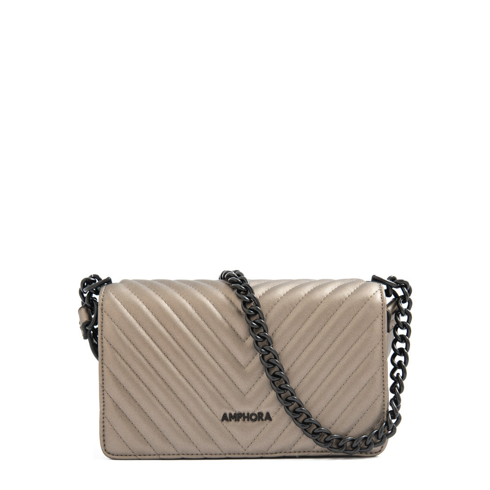 Crossbody Muller Plateado Oscuro