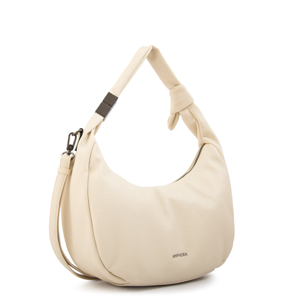 Cartera Oval Olivia Blanco Crudo