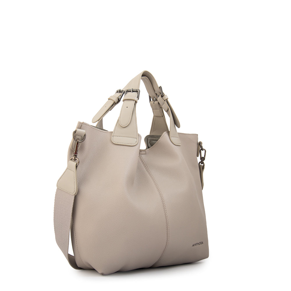 Cartera Dos Asas Regina Gris