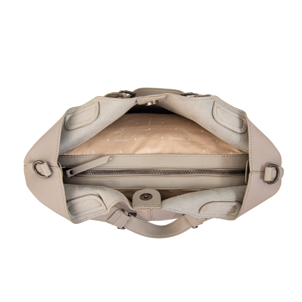 Cartera Dos Asas Regina Gris