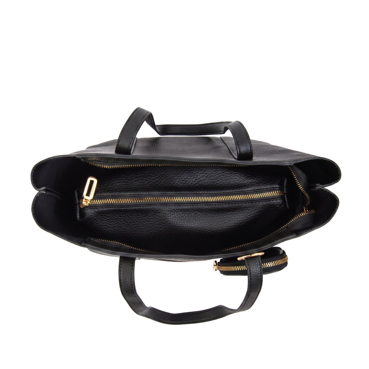 Cartera Dos Asas Grande Rina Negro