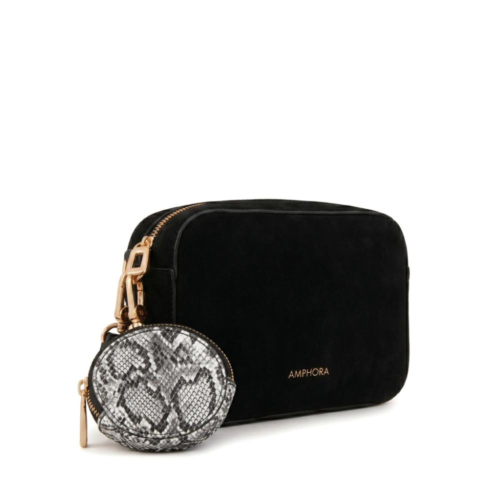 Crossbody Rina Gamuzado Negro
