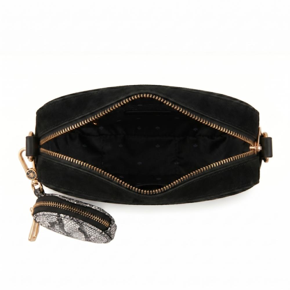 Crossbody Rina Gamuzado Negro