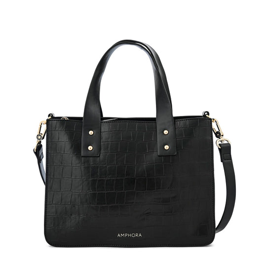 Cartera Dos Asas Mediana Rivoli Negro