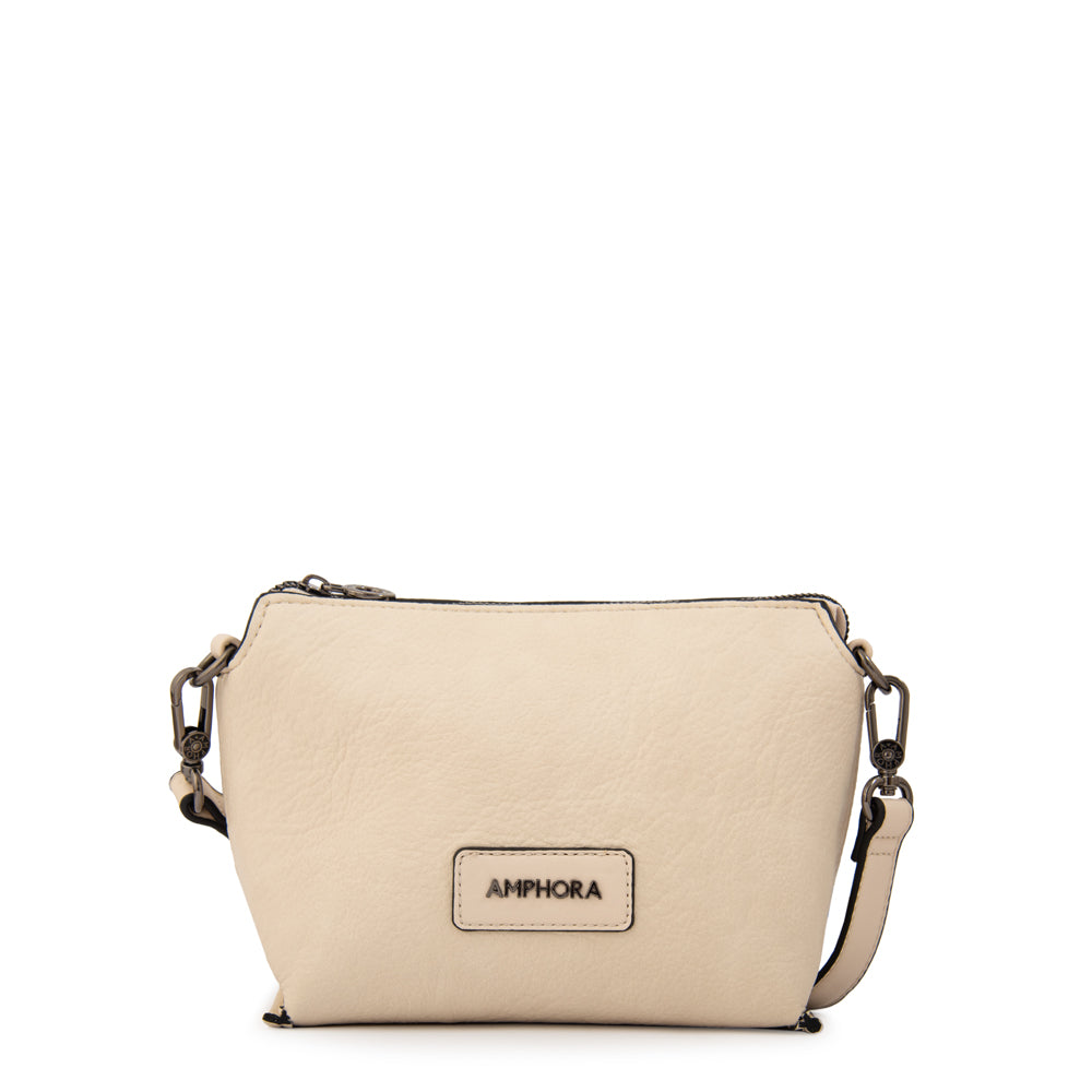 Crossbody Sabrina Granulada Blanco Crudo
