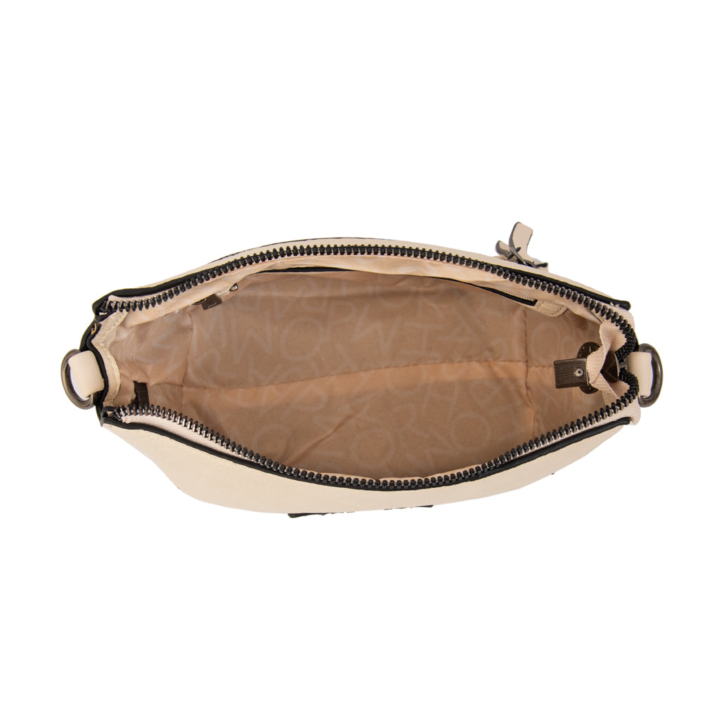 Crossbody Sabrina Granulada Blanco Crudo