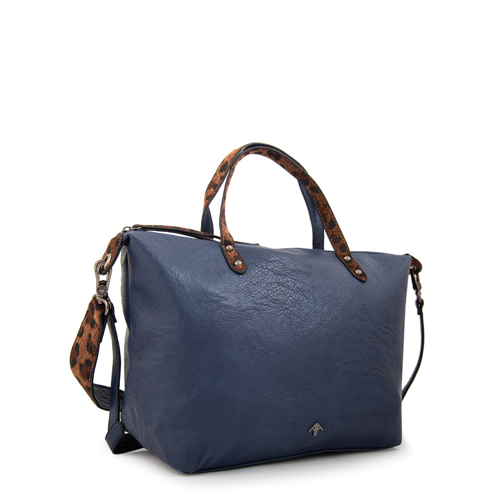 Cartera Dos Asas Santana Azul Oscuro