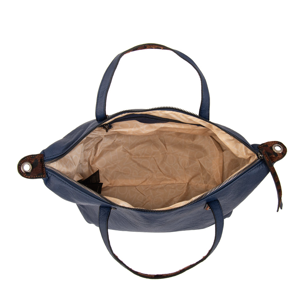 Cartera Dos Asas Santana Azul Oscuro