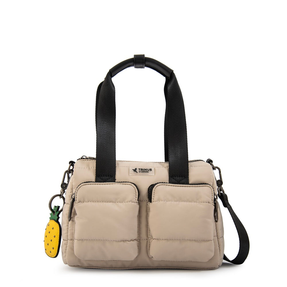 Cartera Dos Asas Pequeña Tiana Beige