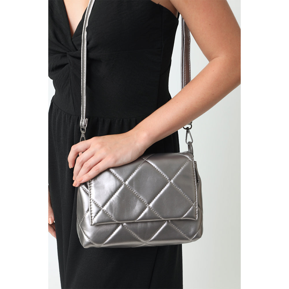 Crossbody Balory Plateado Oscuro