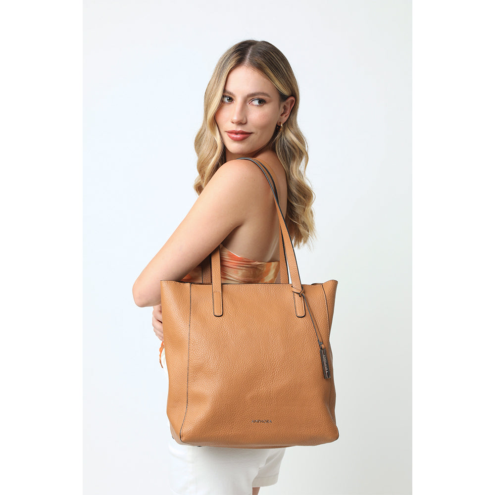 Cartera Dos Asas Consuelo Camel