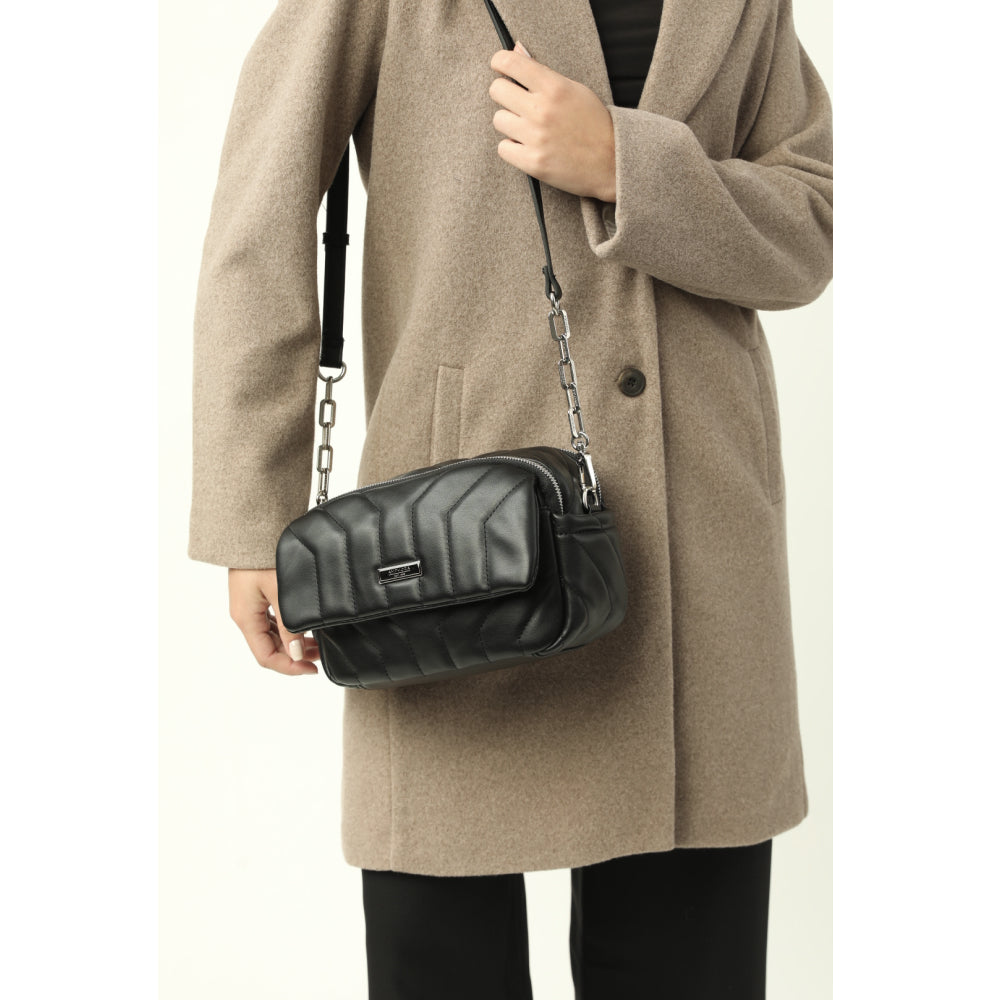 Crossbody Con Tapa Armenia Negro
