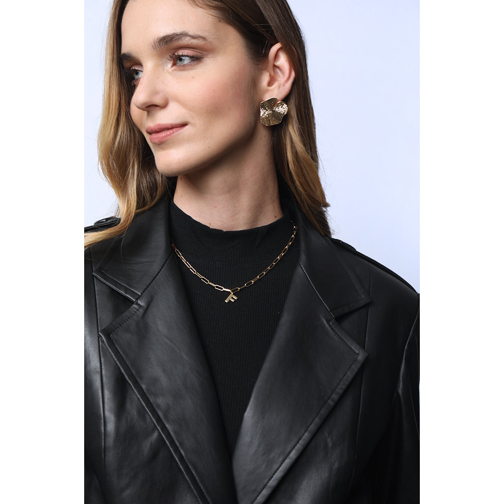 Collar Inicial F Dorado
