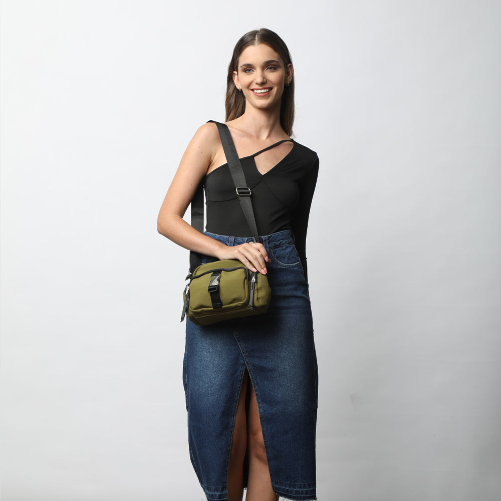 Crossbody Ray Verde Oscuro